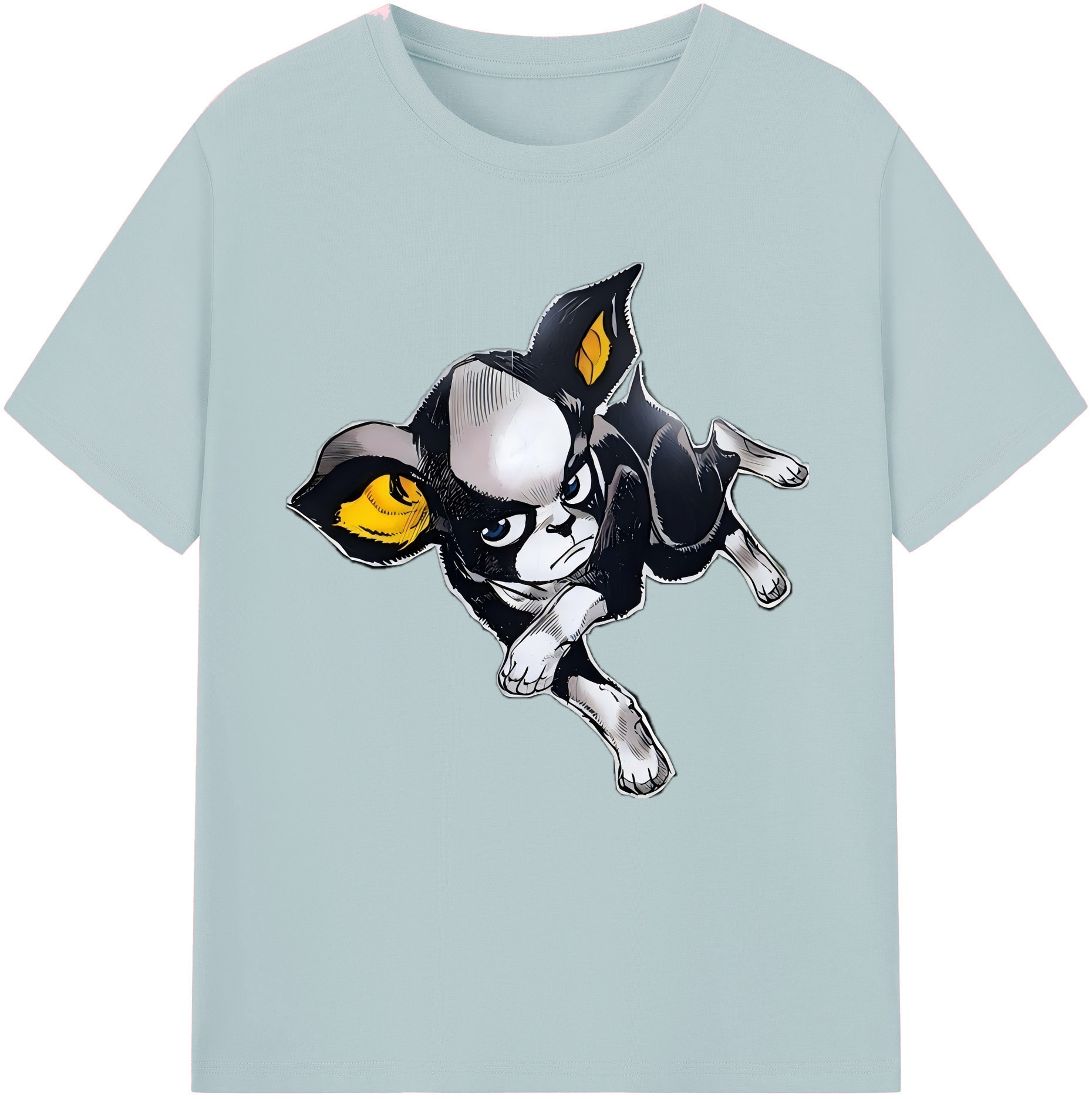 （画像用） ジョジョの奇妙な冒険 イギー JoJo's Bizarre Adventure Iggy 綿100％半袖Tシャツ（フロントプリント）